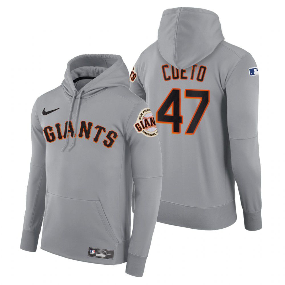 Men San Francisco Giants #47 Coeto gray road hoodie 2021 MLB Nike Jerseys->pittsburgh pirates->MLB Jersey